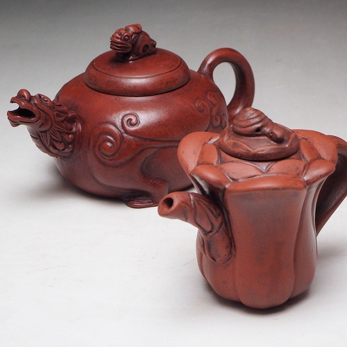 高級中国茶器セット　新品　レトロ　骨董 楽天市場】中国茶器 朱泥 急須2点セット 0008 急須 飾り急須
