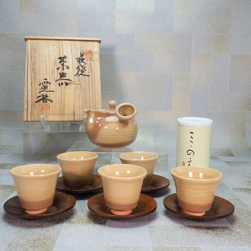 楽天市場】【煎茶道具 煎茶器】 煎茶器セット 萩焼き ビワ萩焼き
