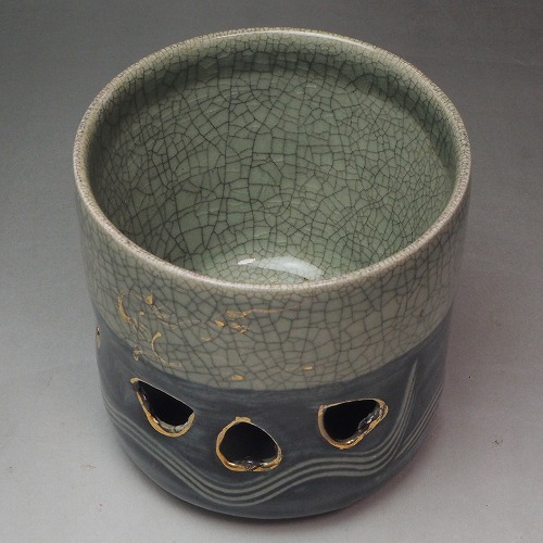 0033九谷焼蓋付湯呑茶道具・煎茶道・GreenTea陶磁器/骨董/リサイクル【中古】/JAPAN*販売価格は1個のお値段です。
