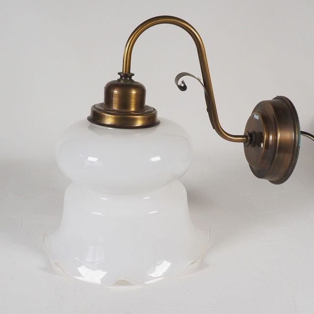 楽天市場】縁のフリルガラスランプシェード 0140レトロ 電傘 電笠