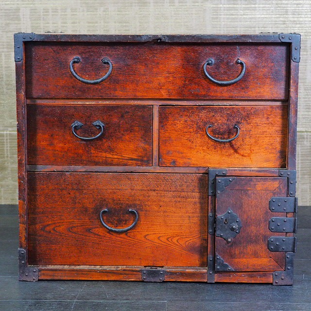 【中古】K▼長持 ながもち 古民具 箪笥 木箱 収納箱 (38642) 中古】K▽長持 ながもち 古民具 箪笥 木箱 収納箱 (38642