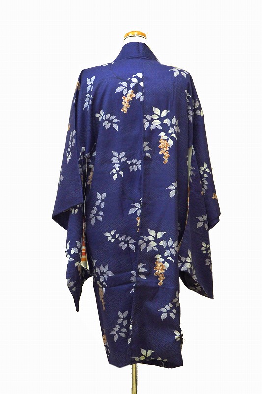 Heavenly bamboo pattern long haori Jacket 0029\u003cBR\u003ehaori Japanese vintage kimono silk jacket\u003cBR\u003e南天文様長羽織 和装 御召しもの 小紋  帯【中古】japanese kimono japanese vintage clothes beauty