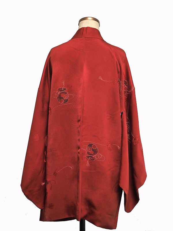 haori Jacket Japanese fan pattern Edo Komon 0071\u003cBR\u003e haori Japanese vintage silk jacket\u003cBR\u003e長羽織 和装 お召しもの 小紋  帯【中古】japanese kimono japanese vintage clothes beauty