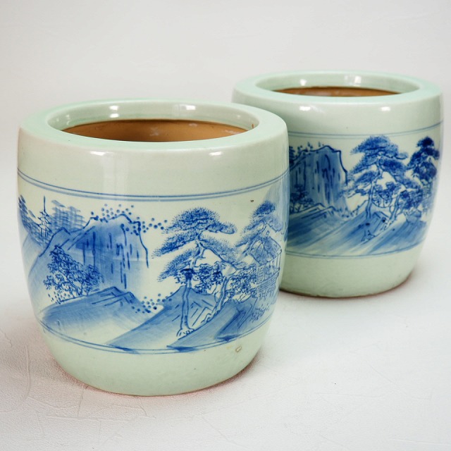 楽天市場】小ぶり 青磁 無地 手あぶり火鉢 2個組 0201火入れ