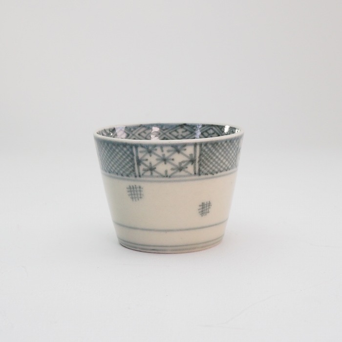 楽天市場】幾何学文様そば猪口 0261江戸時代 伊万里染付 手描き瀬戸物