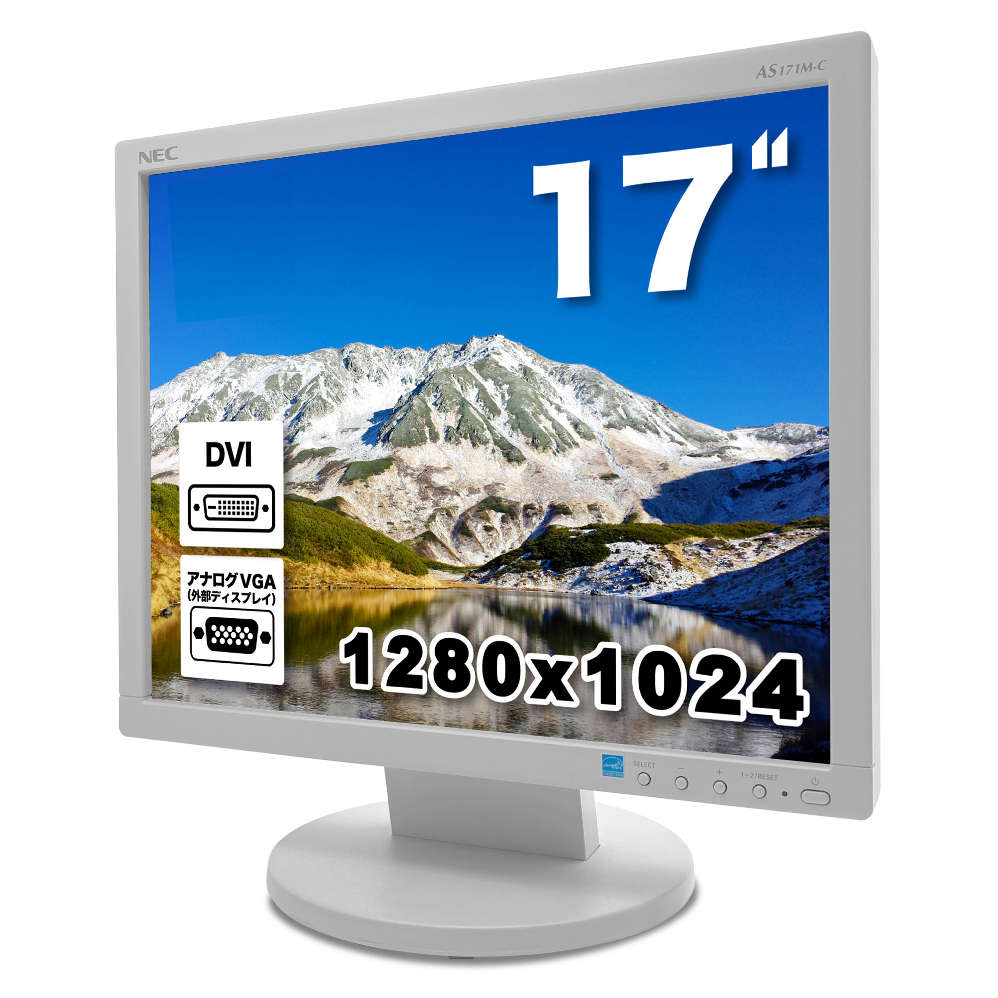 スマホ・タブレット・パソコン NEC LCD-AS171M-C 楽天市場】NEC LCD-AS171M-C 17型液晶ディスプレイ 2系統対応