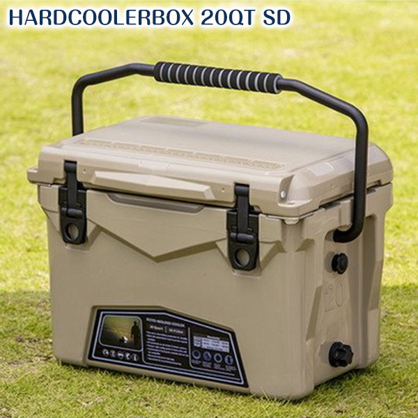 バーゲンで 国内正規品 メーカー直送 ブランド HardCoolerBox 20QT SD 極厚ボディ 気密パッキン 耐久性 一体構造 クーラーボックス  釣り アウトドア キャンプ 小型 18.9L BBQ バーベキュー 運動会 海水浴 スポーツ おしゃれ おすすめ 断熱 保冷  220803cl02001 fucoa.cl