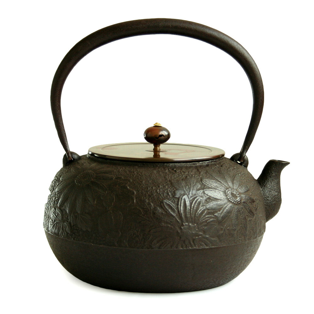 山形県特産品 菊紋様 鉄瓶