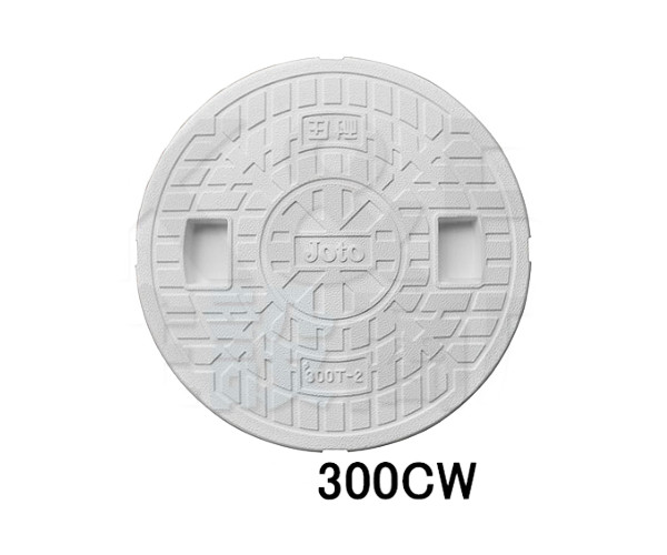 城東テクノ 耐圧マンホールカバー（T-2 花柄） JT2-300SFW （下水・穴なし） 300型（外形Φ328） ホワイトカラー ×5枚 | JOTOテクノ耐圧マンホールカバー花柄文字なし穴なしJT2