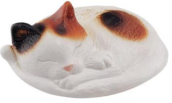 カクダイ 433-222-Ｗ ぬらさにゃいで（タマ）置物 三毛猫 おしゃれ リアル 可愛い 陶器｜Ｋ＆Ｒ住設商店