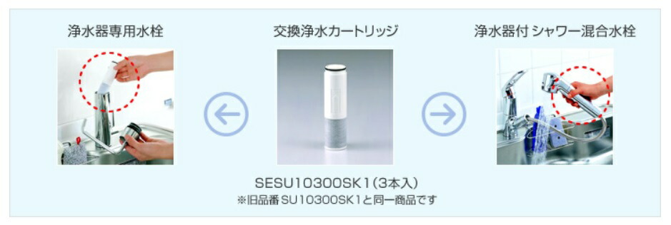 楽天市場 Panasonic パナソニック 交換カートリッジ Sesu10300sk1 旧品番 Su10300sk1 シャワー混合水栓 浄水器内蔵型 送料無料 ｋ ｒ住設商店