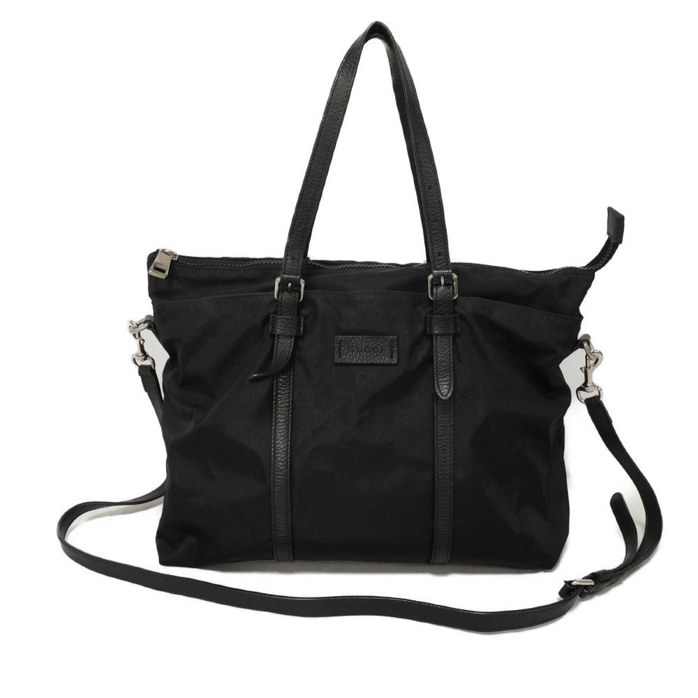 GUCCI ナイロン　トートバッグ　GG柄　エコバッグ　ブラウン　ロゴ GUCCI ナイロン トートバッグ GG柄 エコバッグ ブラウン ロゴ GUCCI