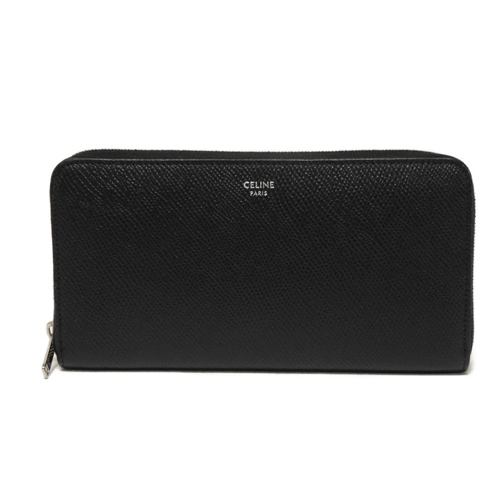 【極美品】セリーヌ 長財布 エンボス トリオンフ レザー ラウンドジップ 黒 08153i-01.jpg