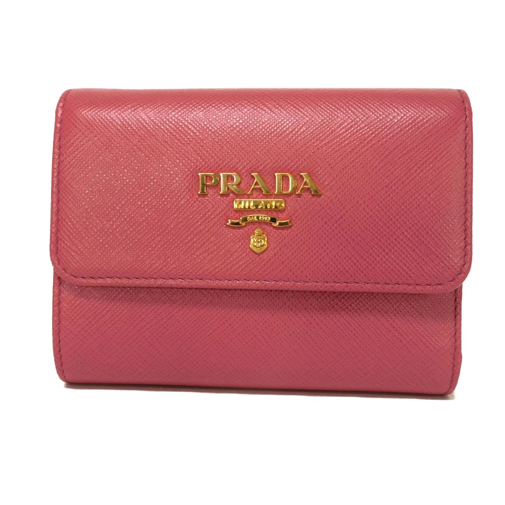 ほぼ未使用PRADA☆鑑定済☆サフィアーノ1MH021 ピンク プラダ財布 Amazon | [Prada] [プラダ] 三つ折り財布 サフィアーノマルチカラー