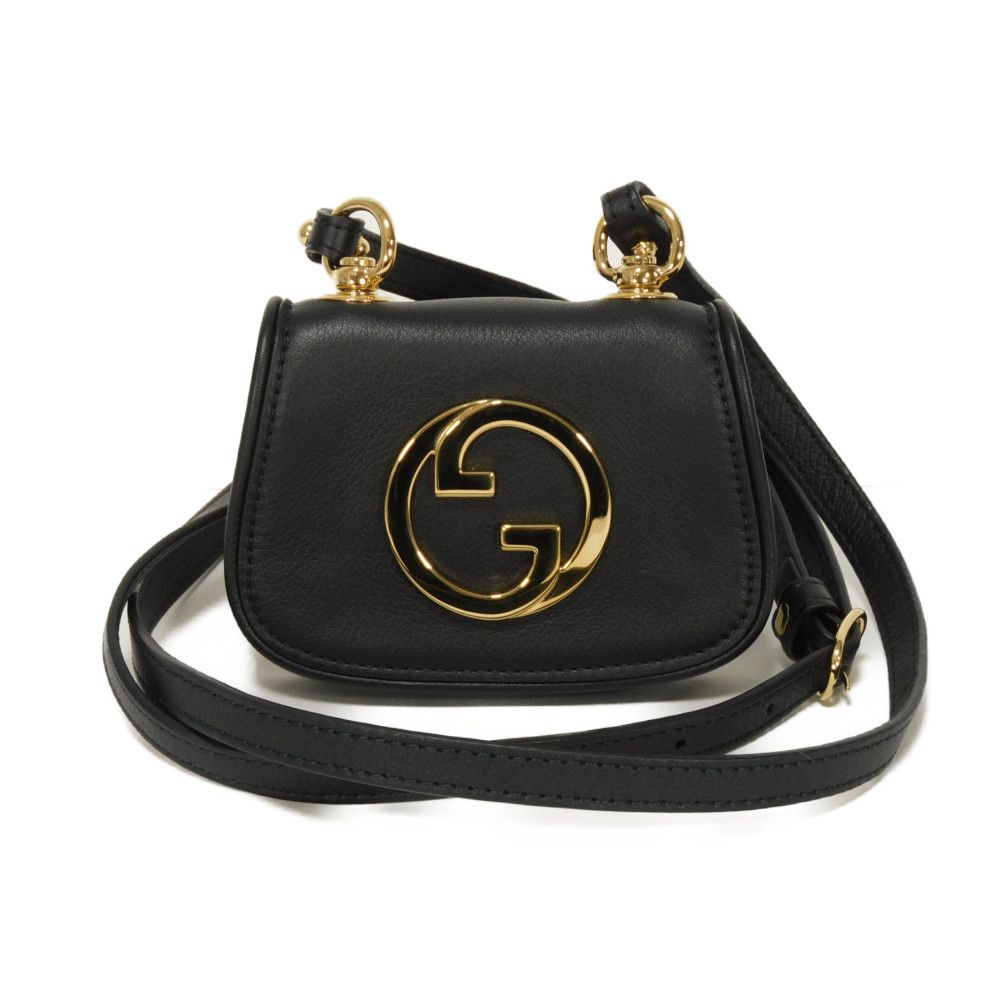 グッチ GUCCI ショルダーバッグ フロンディ カードケース ウォレット クロスボディ インターロッキングＧ ブラック 698635 UXX0G 1000 メンズ レディースバッグ かばん エレガント 高級 上品 大人 ブランド【中古】 34,307円