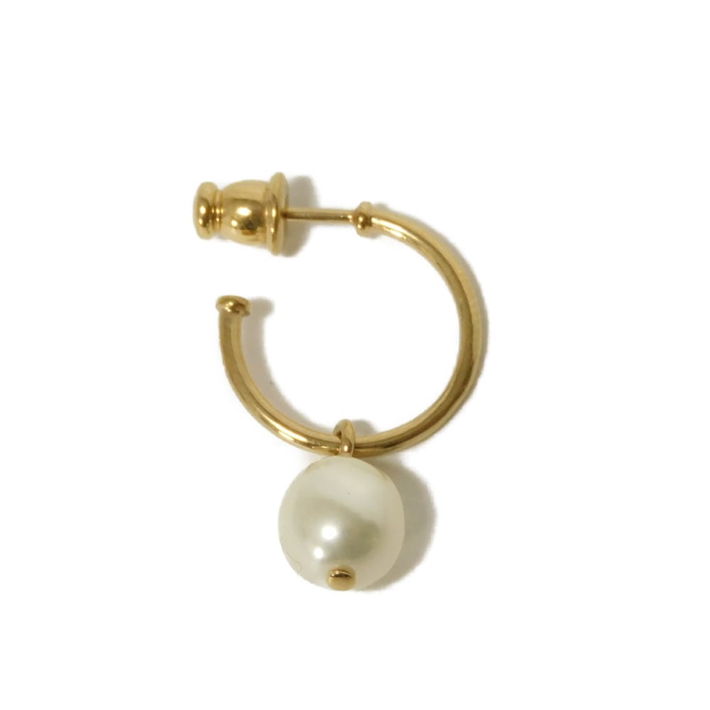 楽天市場】美品 ディオール Dior パール フープピアス ゴールド