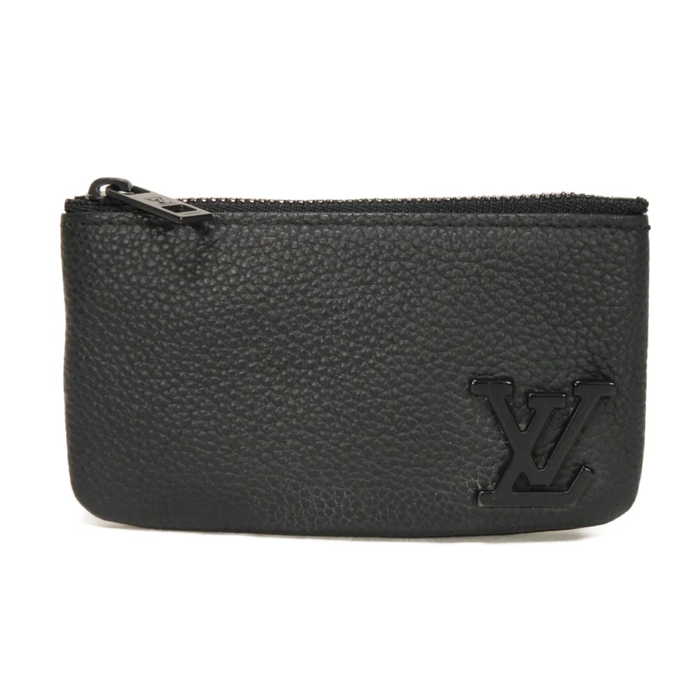 【百貨店SALE客体】ルイ・ヴィトン LOUIS VUITTON コインケース 歌留多 手当たり容れもの ポシェット クレ トリヨン 黒いこと 手当たり輪っか LV アエログラム ノワール M81031 メンズ サイフ 雅びやか 御前上等 雅びやか 成年者 ブランド名【中古】