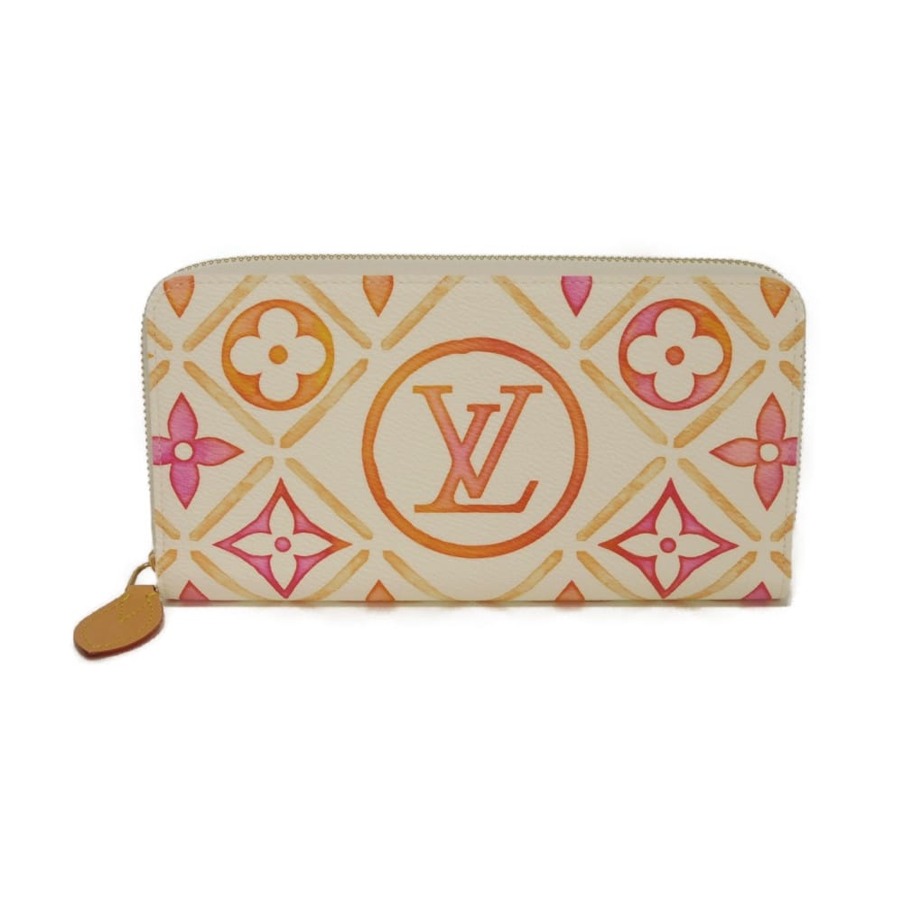 ルイ・ヴィトン LOUIS VUITTON 長財布 ジッピーウォレット LV バイ ザ プール ピンク ラウンドファスナー RFID IC 未使用 モノグラム タイル コーラル M11455 メンズ レディース長サイフ サイフ お札入れ エレガント 高級 上品 大人 ブランド【中古】