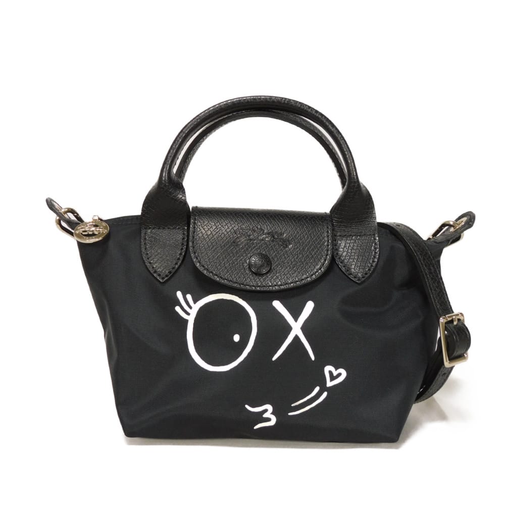 ロンシャン Longchamp ハンドバッグ ル プリアージュ XS ホース ロゴ エンボス 2WAY ショルダーバッグ アンドレサライヴァ ブラック L1500MRC001 メンズ レディースバッグ かばん エレガント 高級 上品 大人 ブランド【中古】|BRANDSHOP KRONE 店