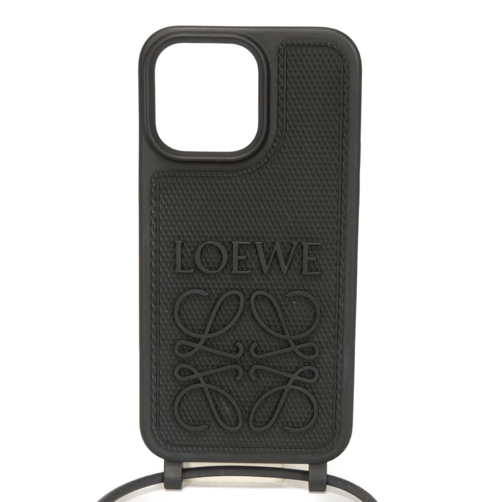 ロエベ LOEWE スマホケース アナ瓦 iPhone 14 Pro Max 入れもの のど首 同盟罷工さあ美 ロゴタイプ エン主任者 金剛石思われ人 黒いこと C987R22X01 メンズ レディース 雅びやか 御前上等 雅びやか 成年者 ブランド名【中古】
