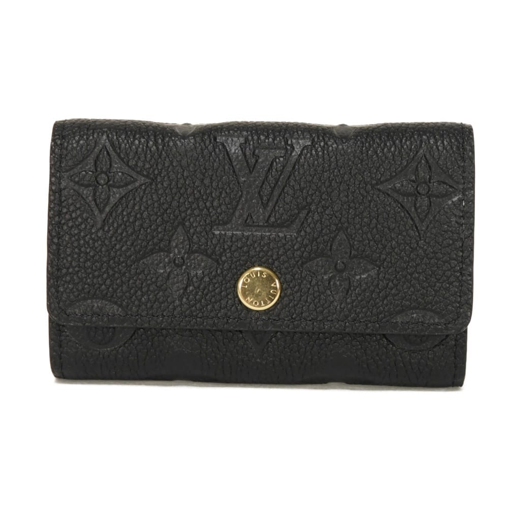 ルイ・ヴィトン LOUIS VUITTON 足懸かり入れもの ミュルティクレ 6 付け届け LVロゴタイプ 黒いこと 6連 二つ折り RFID 未当て嵌める モノグラム アン工業プラント ノワール M64421 メンズ  雅びやか 御前上等 雅びやか 成年者 ブランド名【中古】