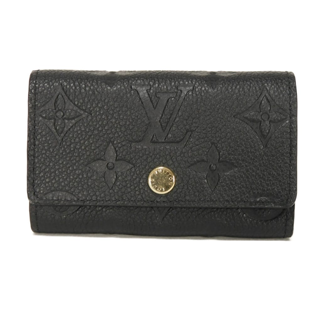ルイ・ヴィトン LOUIS VUITTON 足懸かり入れもの ミュルティクレ 6 付け届け LVロゴタイプ 黒いこと 6連 二つ折り RFID 未当て嵌める モノグラム アン工業プラント ノワール M64421 メンズ レディース 雅びやか 御前上等 雅びやか 成年者 ブランド名【中古】