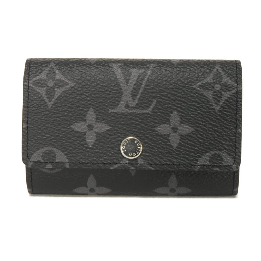 ルイ・ヴィトン LOUIS VUITTON キーケース ミュルティクレ 6 現行 LVロゴ RFID IC 6連 ブラック 未使用 モノグラム エクリプス ノワール M82603 メンズ エレガント 高級 上品 大人 ブランド【中古】