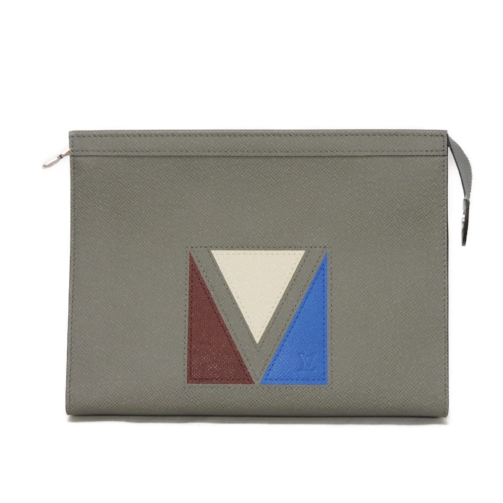 ルイ・ヴィトン LOUIS VUITTON クラッチペダル御徒面子 ポシェット ヴォワヤージュ MM アメリカズカップ 薄墨色 RFID 集積回路心付け 未当て嵌める 五分五分ガ グラシエ M59147 メンズ 御徒面子 かばん 雅びやか 御前上等 雅びやか 成年者 ブランド名【中古】