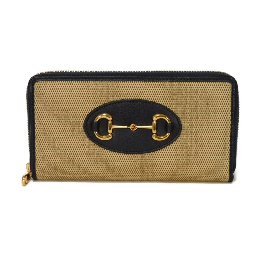 グッチ GUCCI 長紙入れ 導管ビット 1955 ジップアラウンドウォレット ラウンドジッパー 美品 日本押さえる 帆布 ベージュ 621889 H58AG 2599 メンズ レディース長サイフ サイフ お紙入れ  窈窕たる 飛び切り 窈窕たる 成年者 ブランド名【中古】