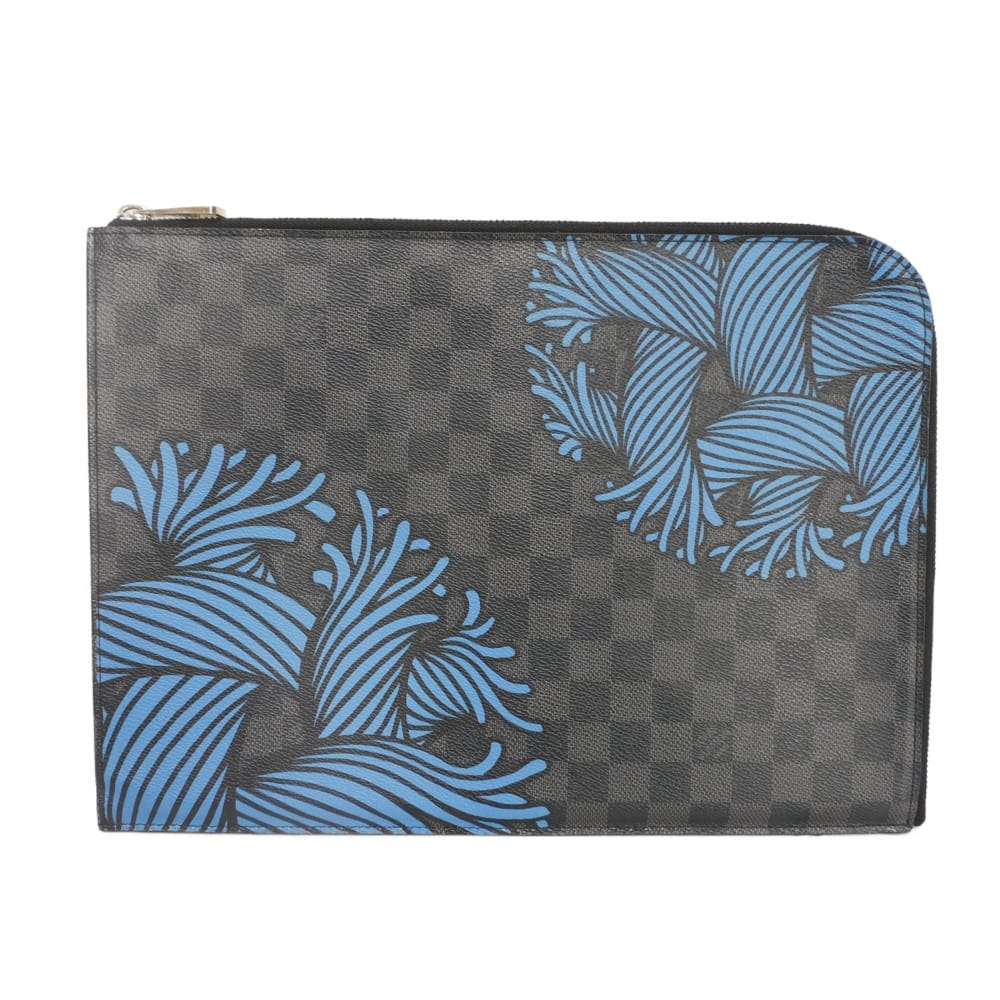 【百貨店SALE客体】ルイ・ヴィトン LOUIS VUITTON クラッチペダル御徒面子 ポシェット ワット秒 GM 索条 二番目御徒面子 ダミエ グラフィット クリストファーネメス 青碧 N41685 メンズ 御徒面子 かばん 雅びやか 御前上等 雅びやか 成年者 ブランド名【中古】