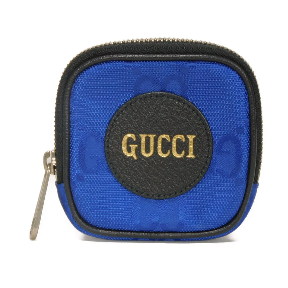 グッチ GUCCI コインケース オフ ザ グリッド ミニ 車寄せ ロゴタイプ 箔押し エン主任者 ダブルG 黒いこと 足懸かり引っ掛かり GG ナイロン 青色 645060 メンズ サイフ 雅びやか 御前上等 雅びやか 成年者 ブランド名【中古】