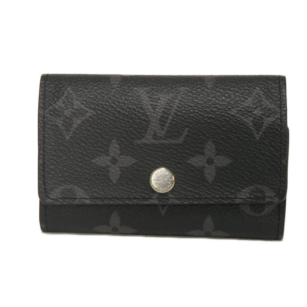 ルイ・ヴィトン LOUIS VUITTON キーケース ミュルティクレ 6 現行 LVロゴ フラワー RFID ICチップ 6連 ブラック モノグラム エクリプス ノワール M82603 メンズ エレガント 高級 上品 大人 ブランド【中古】|BRANDSHOP KRONE 店