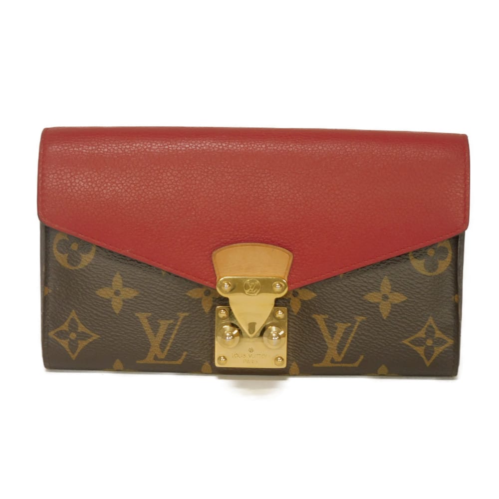 ルイ・ヴィトン LOUIS VUITTON 長紙入れ ポルトフォイユ パラス LVロゴタイプ お花 S字鍵を掛ける 赤いこと 下げ翼 二つ折り モノグラム スリーズ M58414 レディース 長サイフ サイフ お紙入れ  窈窕たる 御膳上等 窈窕たる 成年者 ブランド名【中古】