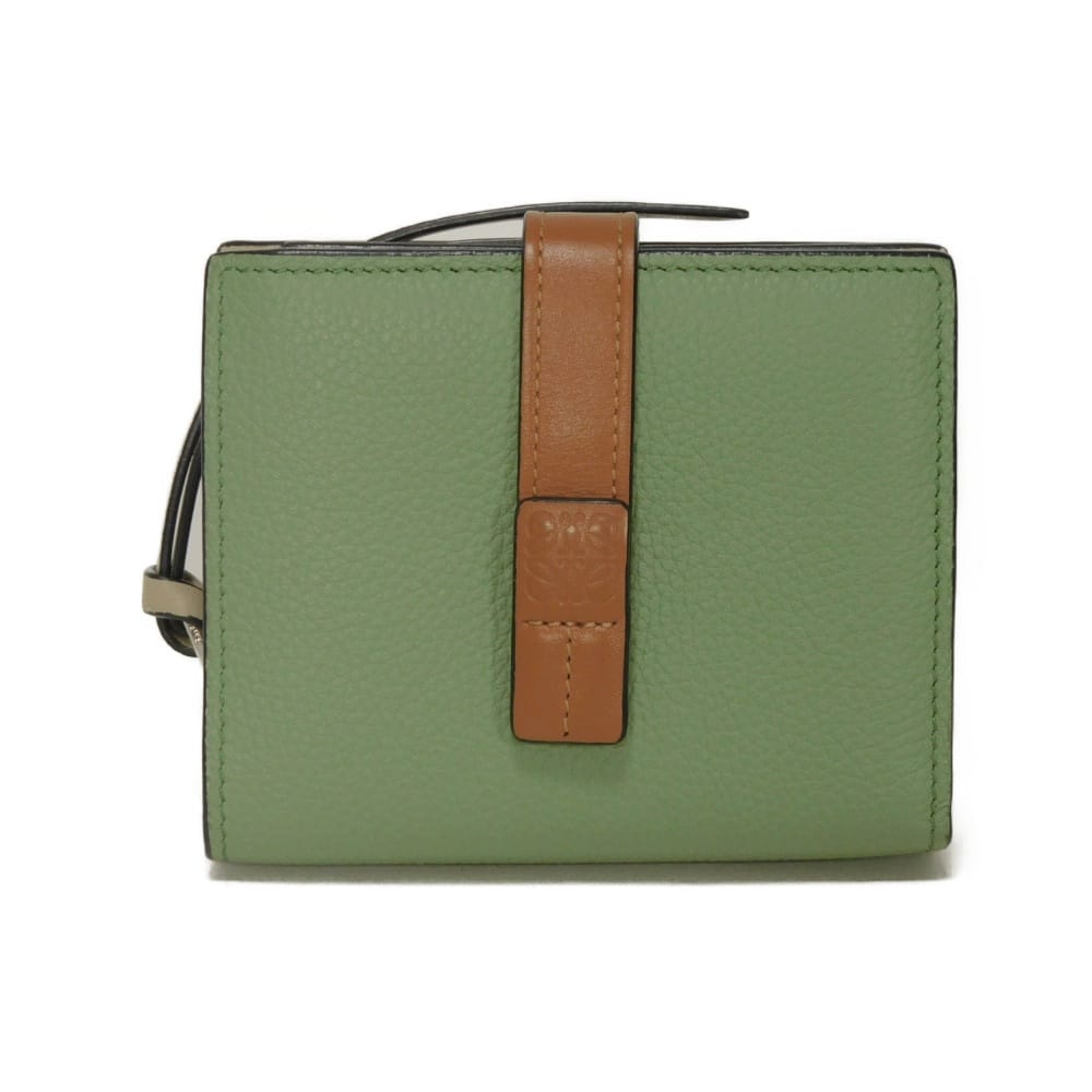 ロエベ LOEWE 二つ折り紙入れ パウダーコンパクト ジップ ウォレット 付け届け 子ウシ タン グレージュ 3重協奏曲色つや アナ瓦 ローズマリー C660Z41X01 メンズ レディースサイフ お紙入れ 窈窕たる 飛び切り 窈窕たる 成年者 ブランド名【中古】