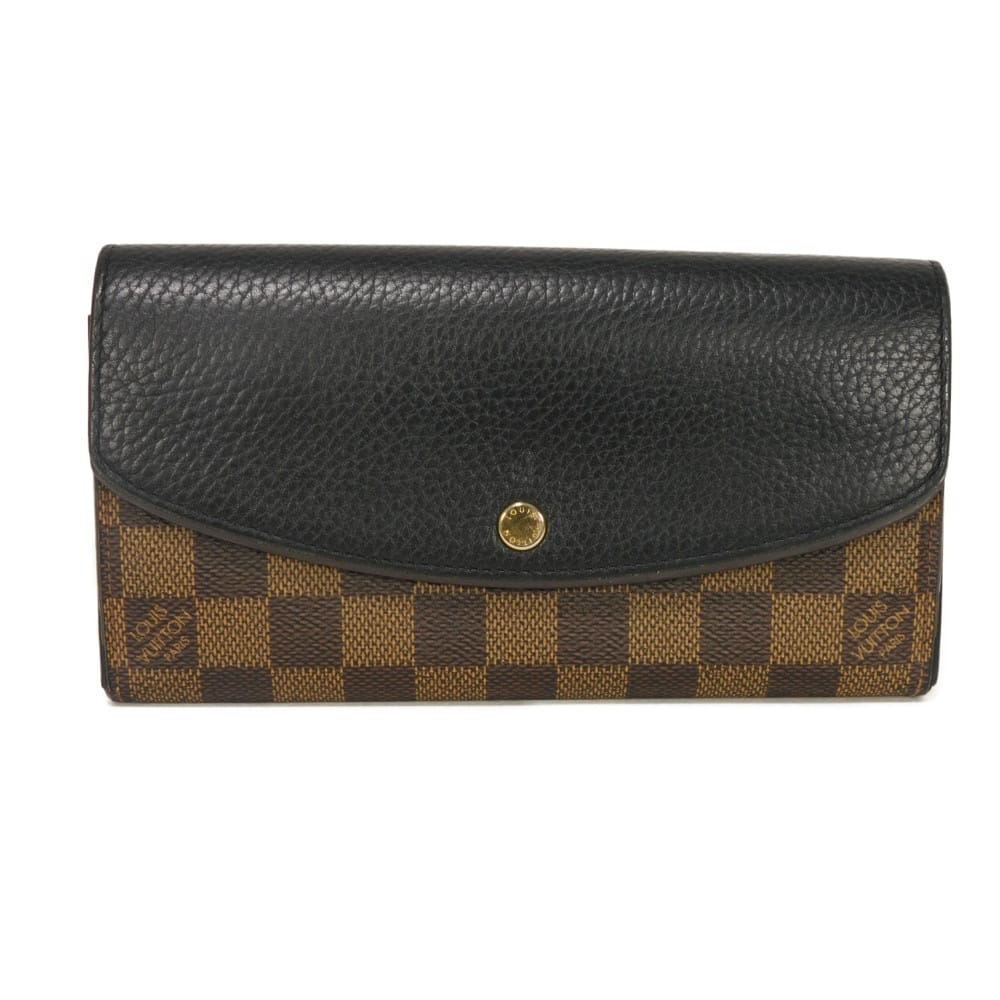 ルイ・ヴィトン LOUIS VUITTON 長紙入れ ポルトフォイユ ノルマンディ ロゴタイプ トリヨン 黒いこと エベヌ 赤銅色 二つ折り ダミエ ノワール N61261 メンズ レディース長サイフ サイフ お紙入れ  窈窕たる 飛び切り 窈窕たる 成年者 ブランド名【中古】
