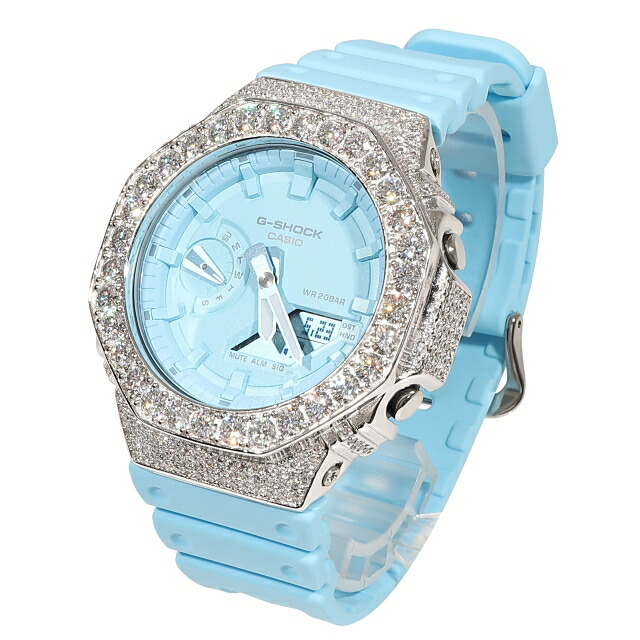 楽天市場】G-SHOCK カスタム GA2100 モアサナイト Moissanite 楽天市場】G-SHOCK カスタム GA2100 モアサナイト Moissanite