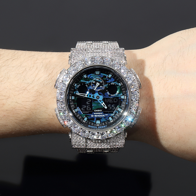 G-SHOCK - G-SHOCK カスタム GA100 フルカスタム Gショック ブルー