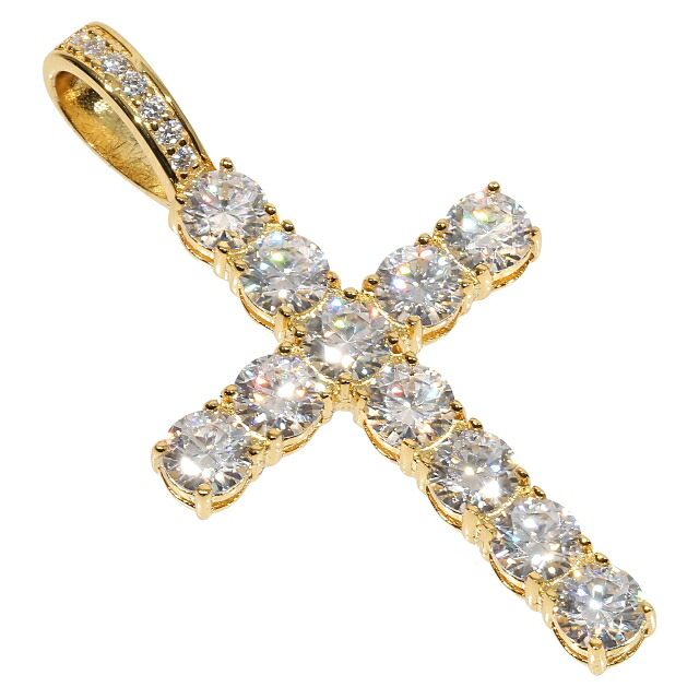 楽天市場】モアサナイト クロスペンダントトップ Moissanite