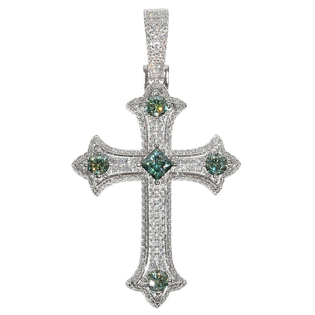 楽天市場】モアッサナイト クロスペンダントトップ 925Silver