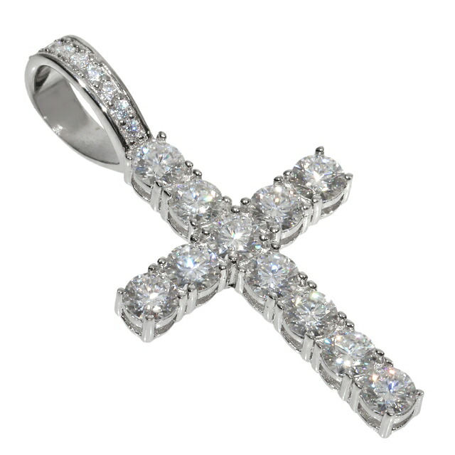 楽天市場】モアサナイト クロスペンダントトップ Moissanite