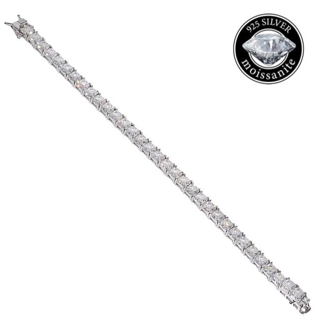 楽天市場】モアサナイト 5mm テニスブレスレット 19カラット