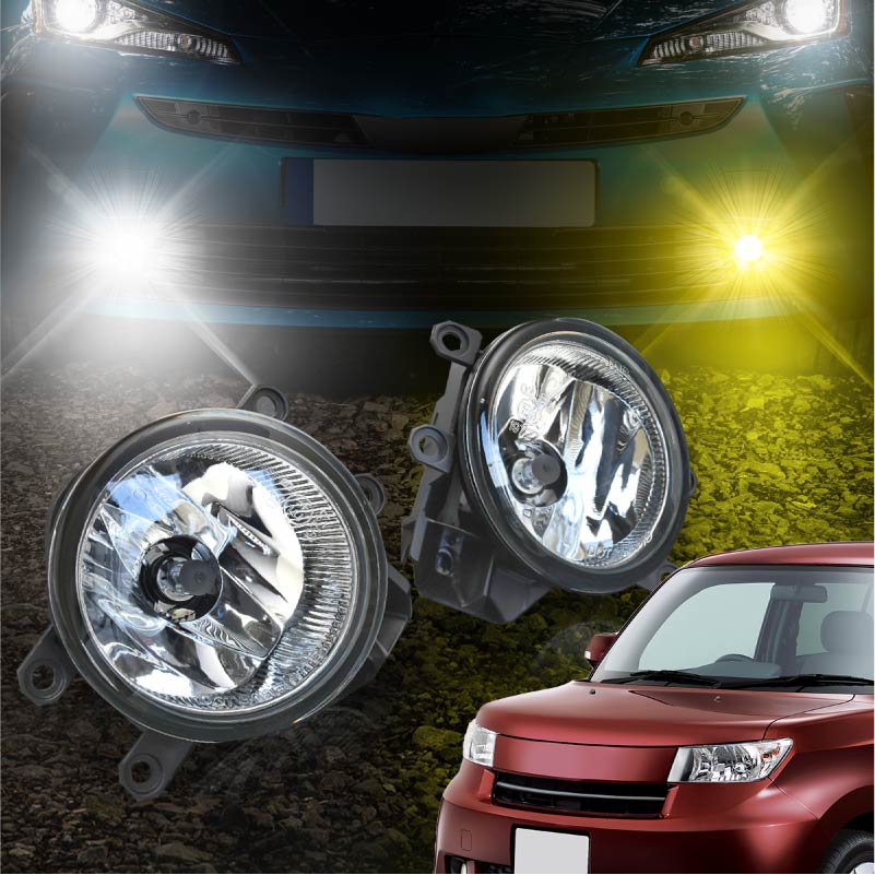 bB 20系 フォグランプ ユニット ガラスレンズ 純正タイプ 車検対応 簡単交換 LED HID 耐熱 フォグランプユニット