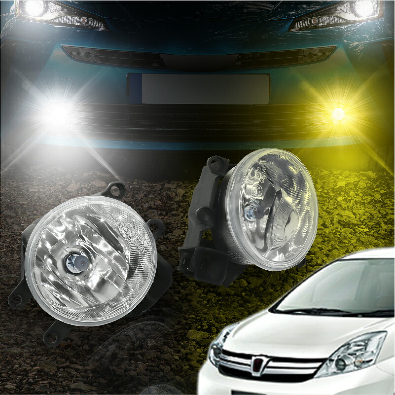 アイシス ISIS 10系 フォグランプ ユニット ガラスレンズ 純正タイプ 車検対応 簡単交換 LED HID 耐熱 フォグランプユニット