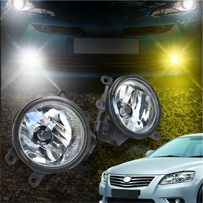 カムリ 40系 フォグランプ ユニット ガラスレンズ 純正タイプ 車検対応 簡単交換 LED HID 耐熱 フォグランプユニット