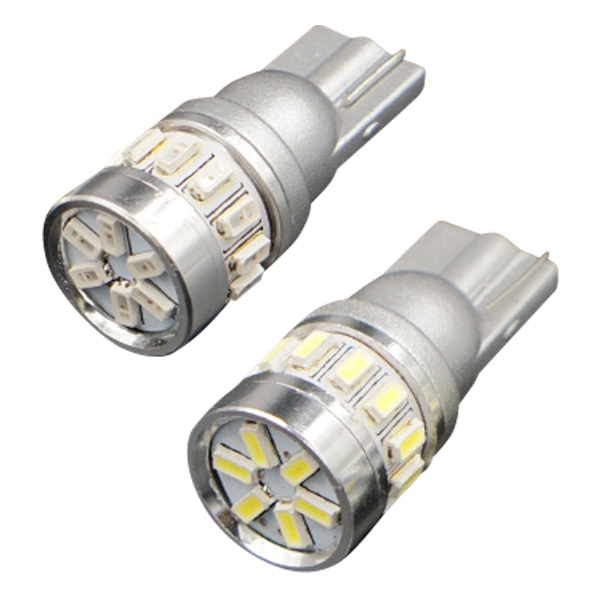 T10 Led Bulb 3014 Smd 18chip Total Laps From Light Heat Sink 2 Pieces Set Available In 2 Colors White Amber Turn Signal Room Courtesy