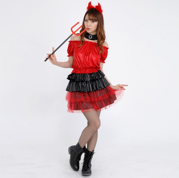 HALLOWEEN レッドデビル （468701）【 コスプレ 衣装 ハロウィン 仮装 コスチューム 悪魔 デビル レディース 大人用 余興 パーティーグッズ 女性用 】