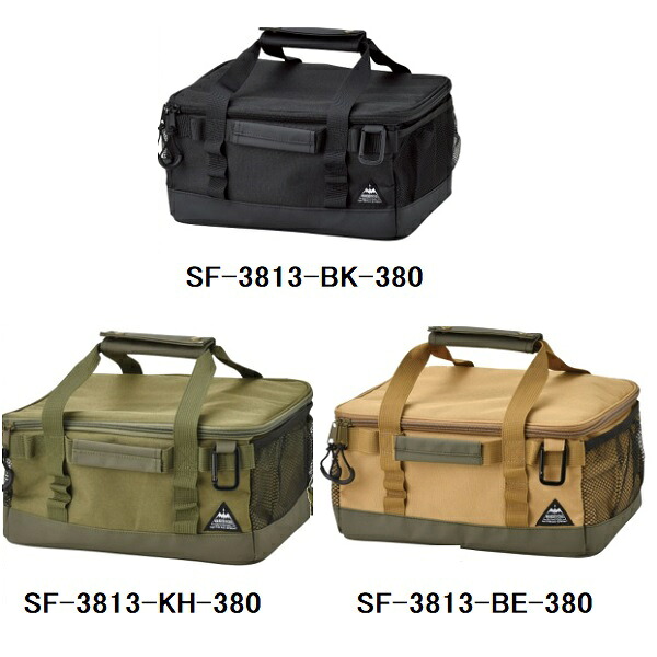 パーティションバッグ M　（ブラック・ベージュ・カーキ）SF-3813　キャンプ　アウトドア　道具　スタッキング　パッキング　収納　バッグ　スパイスボックス　保冷　保温　ランチ　バッグ