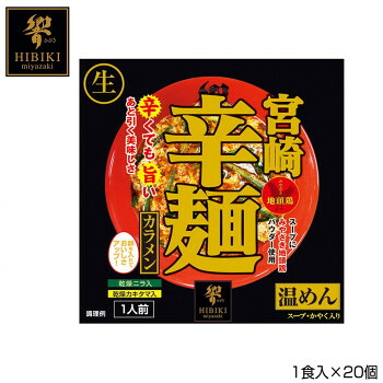 【メーカー直送】 宮崎辛麺 (生麺) スタンドパック 1食入×20個 R1