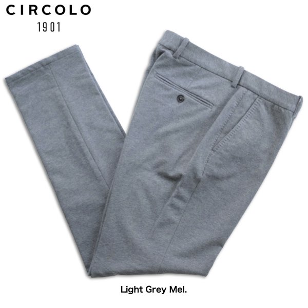 CIRCOLO 1901 チルコロ 1901 メンズ ライトフリース カシミアタッチ ジャージーパンツ P.CHINO LIGHT FLEECE CN4926【国内正規品】【秋冬】【ウォッシャブル】セットアップ可 ライトグレー 灰色 コットン フェルパ 旅行 出張｜Mens Ladys SelectShop クランチ