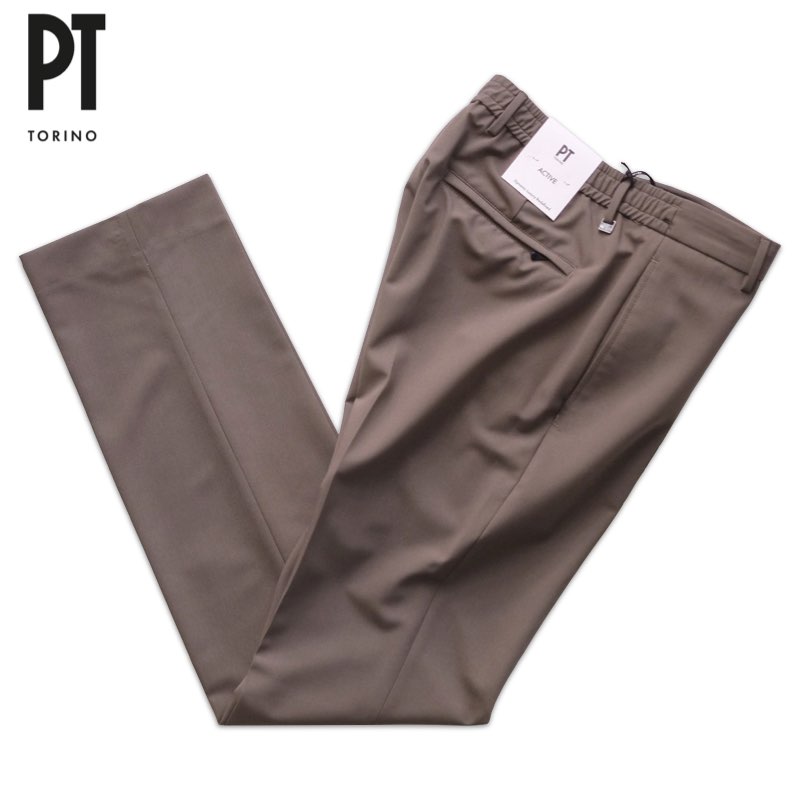 PT TORINO PTトリノ Active イプシロンベルリン 夏時活動的 イージーパンツ COASEBZZ0KLT VD11【国内置き目品】【 春夏】ともし火赤銅色 強ストレッチファブリック ウールライク